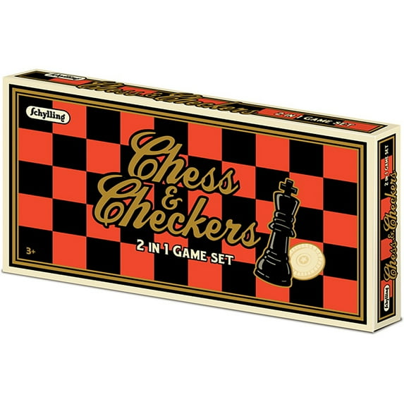 Schylling Chess & Checkers 2 in 1 Game Set
