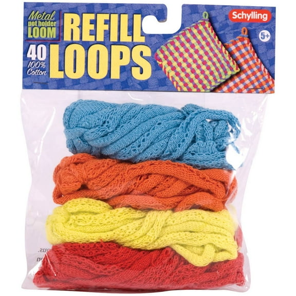 Schylling Loop Refill For Metal Potholder Loom, Colors Vary