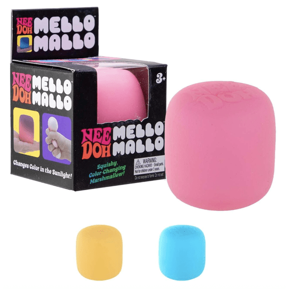 Schylling: NeeDoh Mello Mallo - Sensory Squeeze Toy - Changes Color in the Sun - Color May Vary (1 Per Pack)