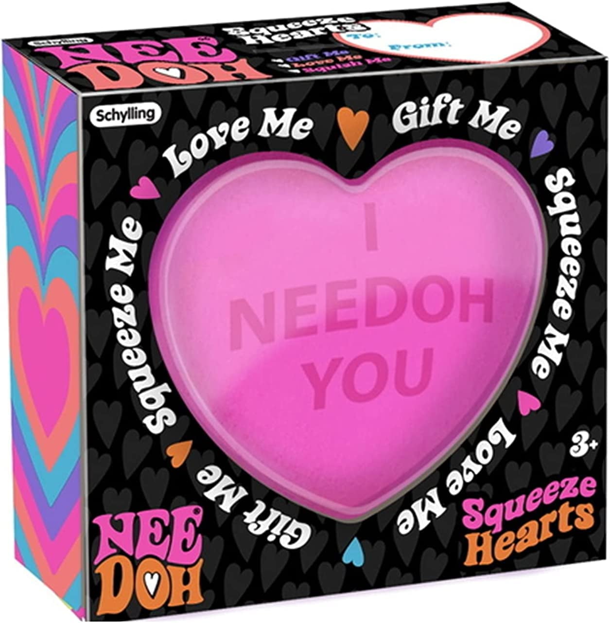 Schylling NeeDoh Squeeze Heart - Sensory Fidget Toy - Assorted Colors ...