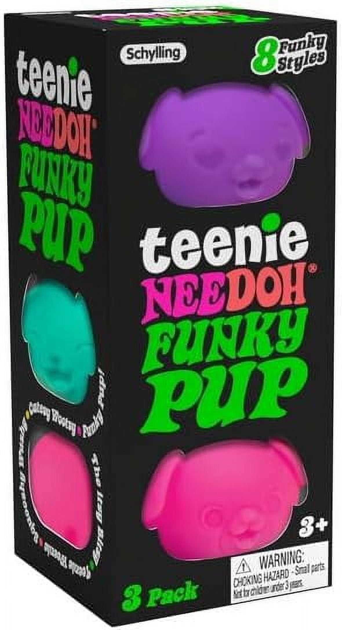 Teenie Funky Pup Neon Squishy Fidget Toy Set