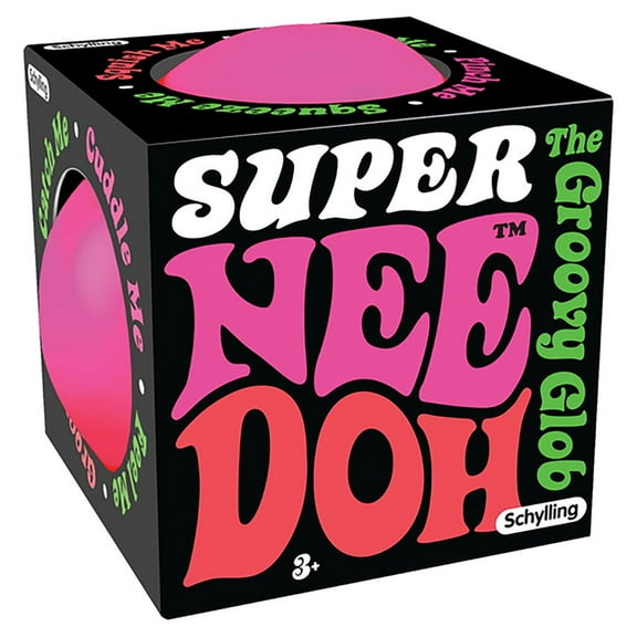 Schylling NeeDoh The Groovy Glob! Squishy, Squeezy, Stretchy Stress Ball - Colors Vary