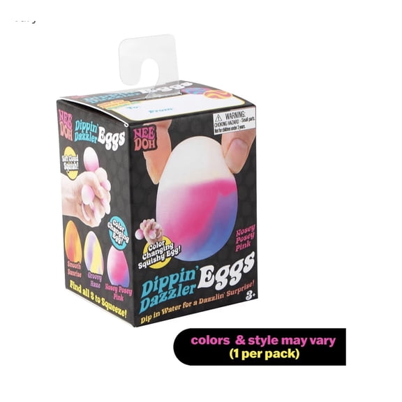 Schylling Needoh Dippin Dazzler - Sensory Squeeze Egg , Changes Color
