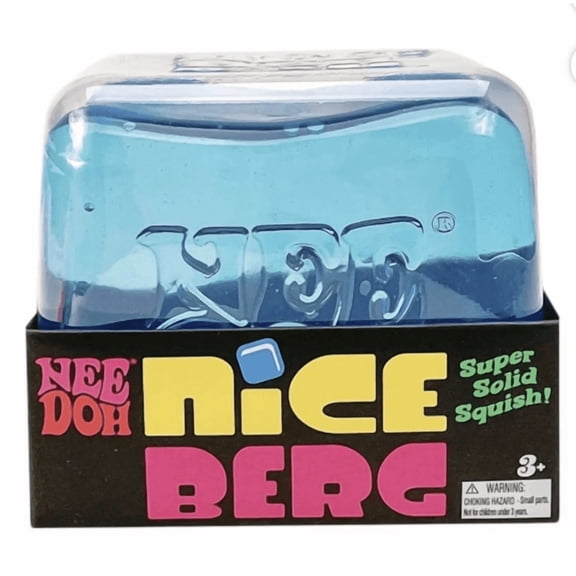 Schylling Nice Berg Super Solid Squish Sensory Fidget Stress Ball, Blue