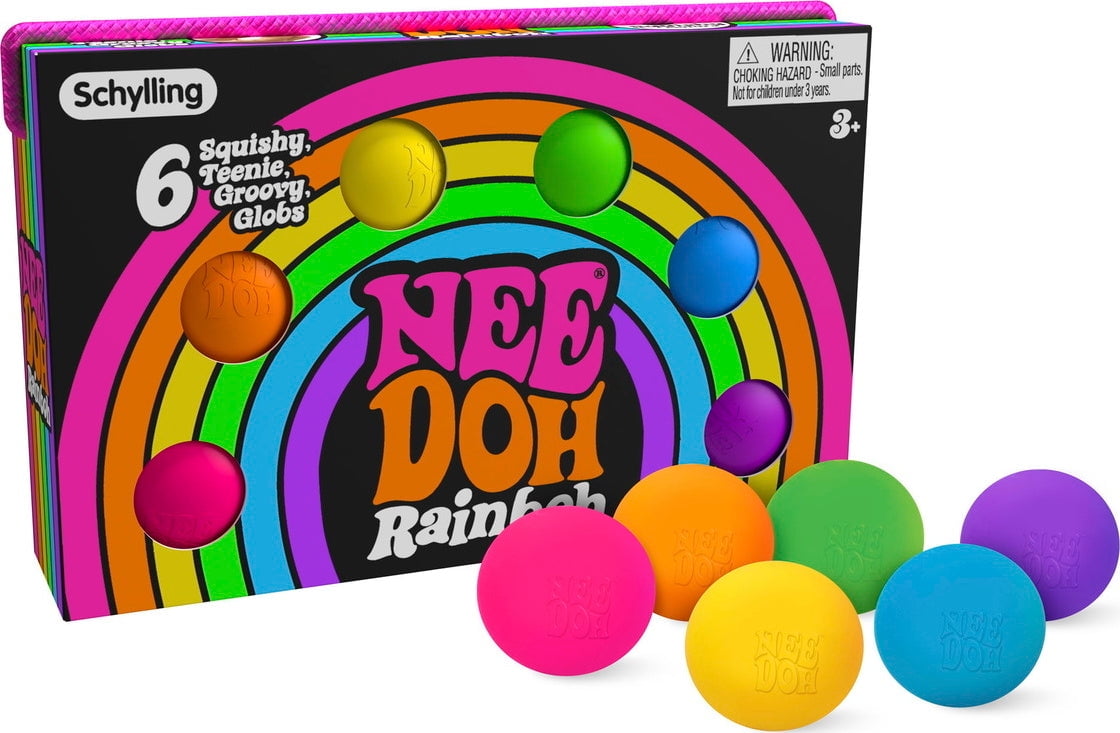 Schylling Groovy Novelty Rainbow Teenie Nee Doh for Ages 3+