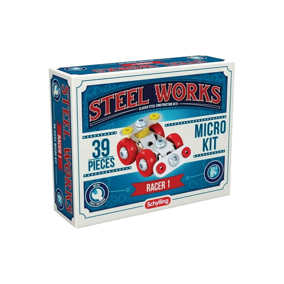 Schylling Steel Works Building Micro Kits Classic Steel Construction set Ages 8+One per Orden
