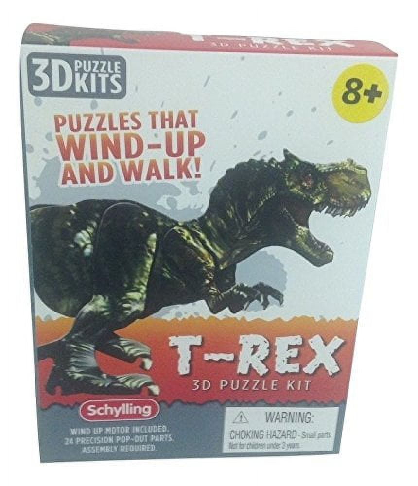 Schylling T-Rex Mini 3D Wind-Up Puzzle Kit - Walmart.com