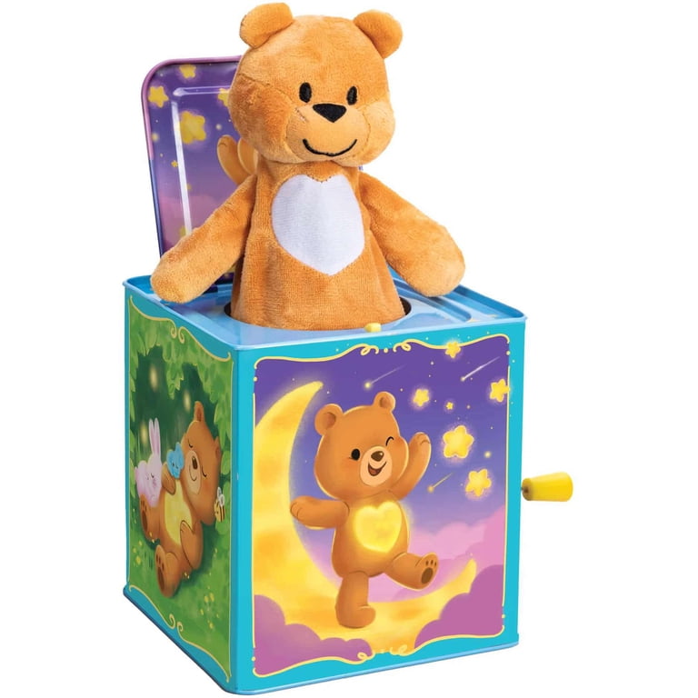 Schylling-Teddy Bear Pop N Glow Jack in The Box-18+mo-TPGJB