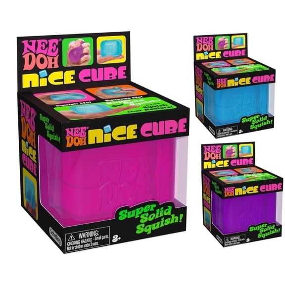 Schylling Trending - Nice Cube Nee STRESS CUBE RELIEVE, SENSORY FIDGET - 1pc Random Color