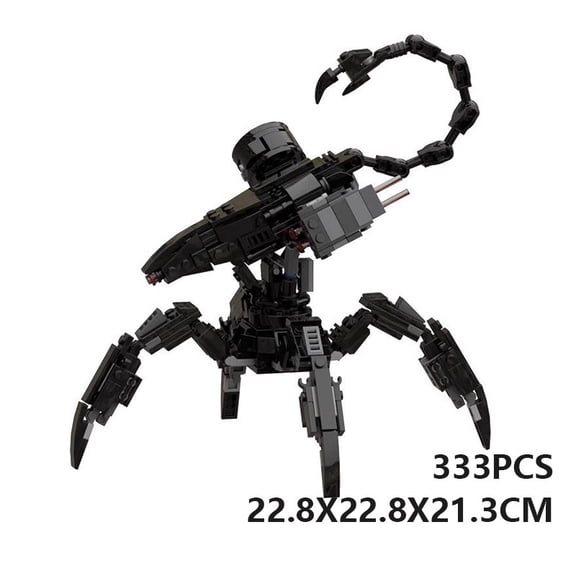 Sci-Fi Alien Creature Building Block Set, Bio-Mechanical Monster Brick Model Kit, Collectible Display Figure