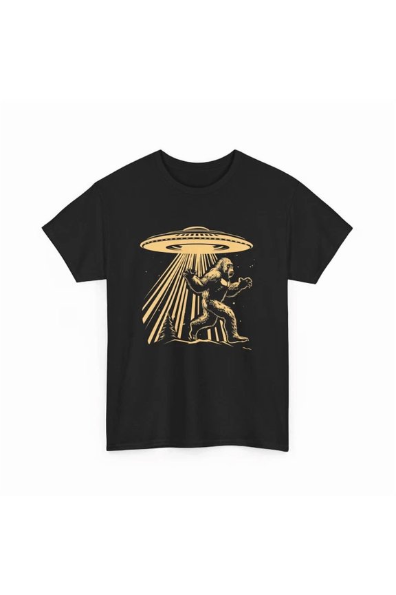 Sci-Fi Alien T-Shirt S-5XL, Ufo Graphic Tee, Space Vibes For Fans, Bigfoot & Alien, Vintage Birthday Gift