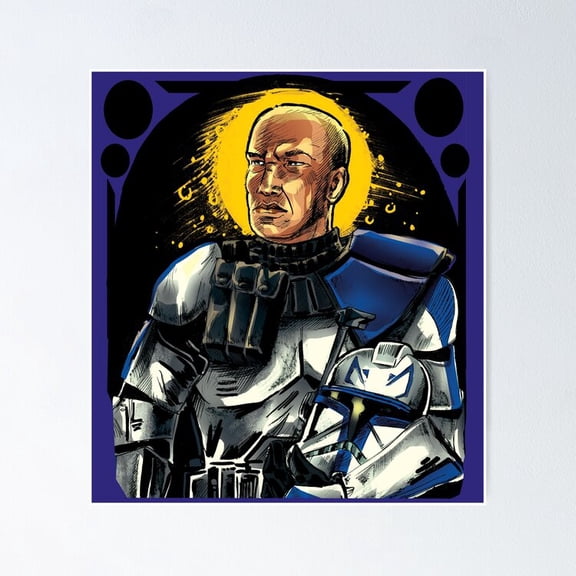 Sci Fi Clone Captain Rex Oh Captain Slogan Wall Art Geek Decor, Unframed Poster