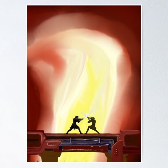 Sci Fi Desert Planet Battle Concept Wall Art Modern Geek Decor, Unframed Poster