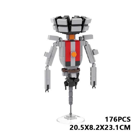 Sci-Fi Humanoid Robot Building Blocks Set, DIY Assembly Mecha Figure Brick Model, Creative Desktop Collectible Building Toy