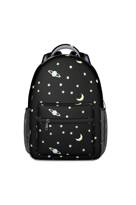 Sci-Fi Lovers Backpack - Ergonomic Waterproof Design with Spacious Compartments, Alien & Space Theme for College Students