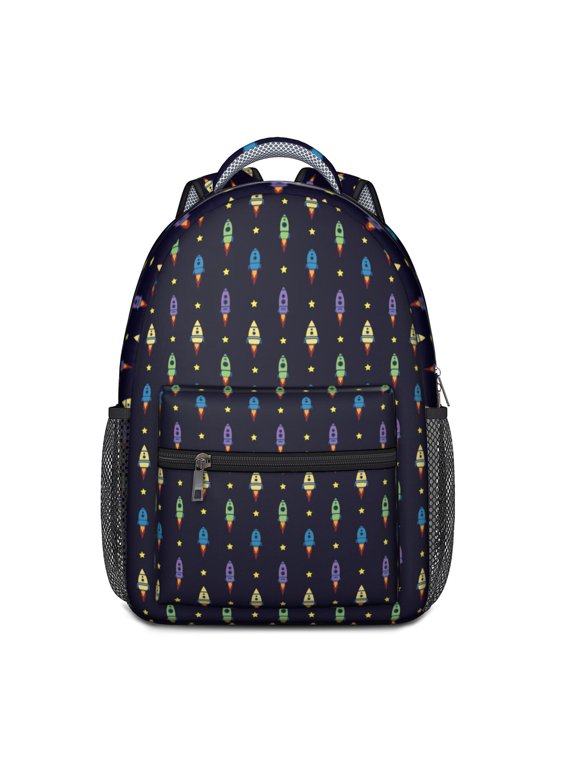 Sci-Fi Lovers Backpack - Ergonomic Waterproof Design with Spacious Compartments, Alien & Space Theme for College Students