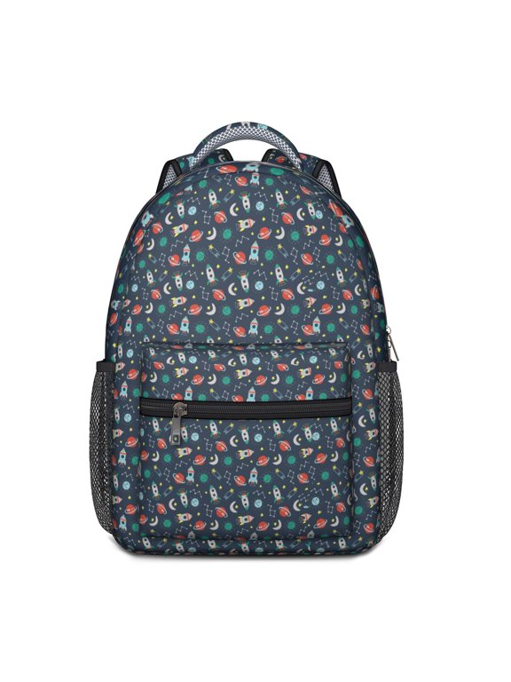 Sci-Fi Lovers Backpack - Ergonomic Waterproof Design with Spacious Compartments, Alien & Space Theme for College Students