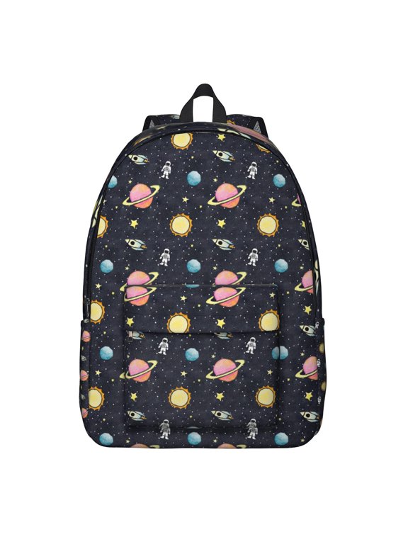 Sci-Fi Lovers Backpack - Galaxy Cosmic Print Waterproof Daypack, Durable Lightweight Bookbag with Outer Space Theme & Multi-Pockets