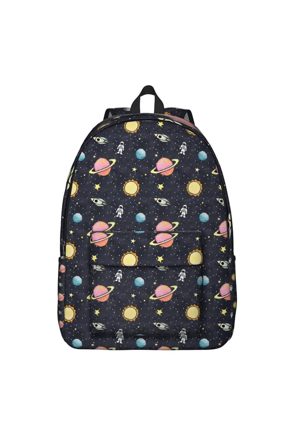 Sci-Fi Lovers Backpack - Galaxy Cosmic Print Waterproof Daypack, Durable Lightweight Bookbag with Outer Space Theme & Multi-Pockets
