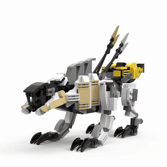 SciFi Mechanical Beast Creature Display Model, Building Bricks Assembly Kit