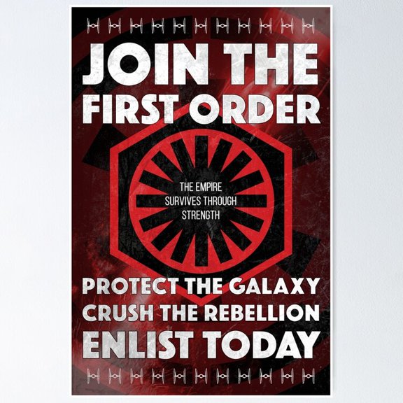 Sci-Fi Military Recruitment Propaganda Graphic Wall Decor Space Art, Unframed Poster