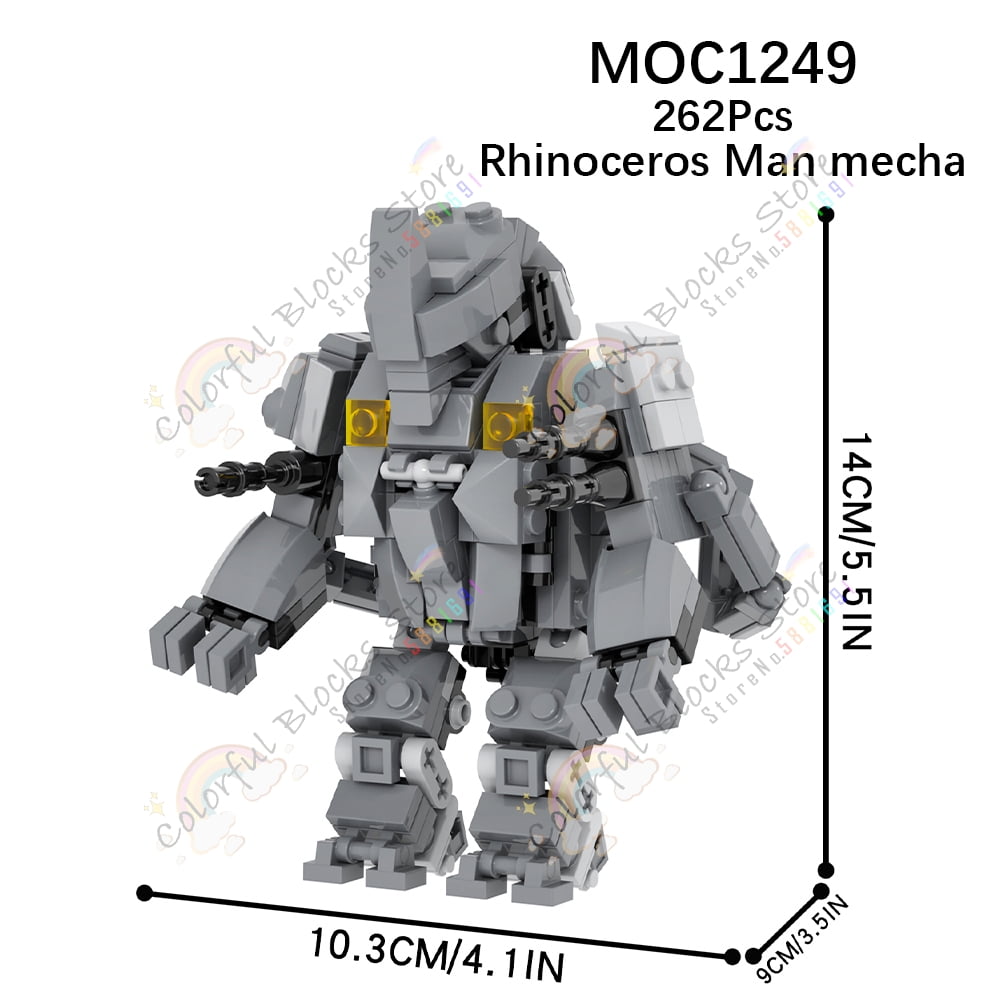 Sci-Fi Movie Series Building Blocks DIY Rhinoceros Mech Tyrannosaurus ...