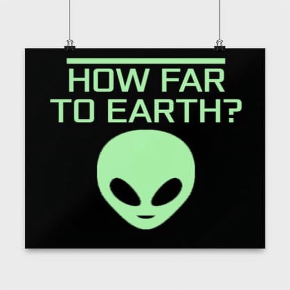 Sci-Fi Poster - Black - Alien Theme Wall Decor for Home Gift