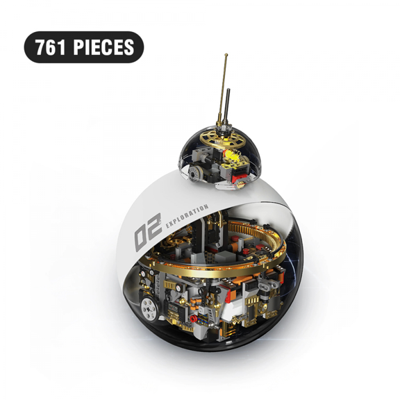 Sci-Fi Robot Building Set, Programmable Rolling Robot with Remote Control & APP Control for Boys 8-12, Teens & Adults, Collectible Display Model