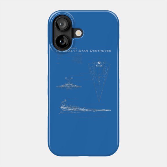 Sci Fi Space Battle Cruiser Blueprint Art Phone Case Cover for iPhone 11-17
