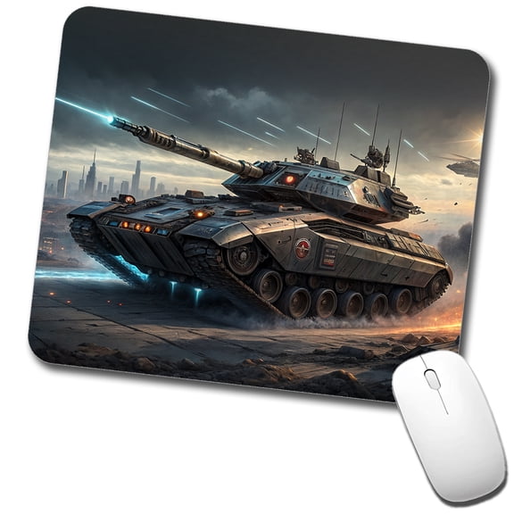 Sci-Fi Tank In Battle Mouse Pad Low Profile Gaming Mat