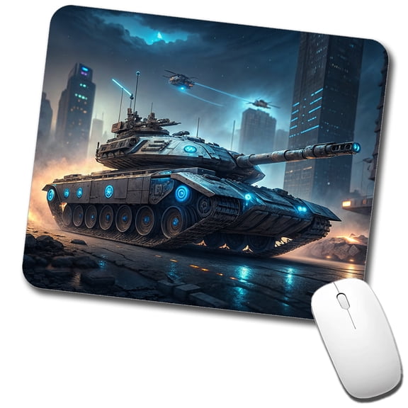 Sci-Fi Tank Urban Warfare Mouse Pad Low Profile Gaming Mat