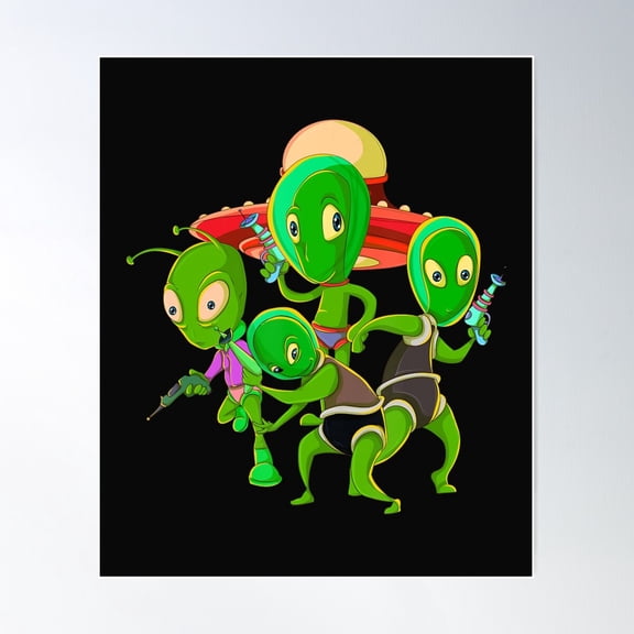 Sci Fi Ufo Extraterrestrial Science Fiction Alien Poster Wall Art, Modern Wall Decor For Living Room Bedroom, 12x18 UNFRAMED