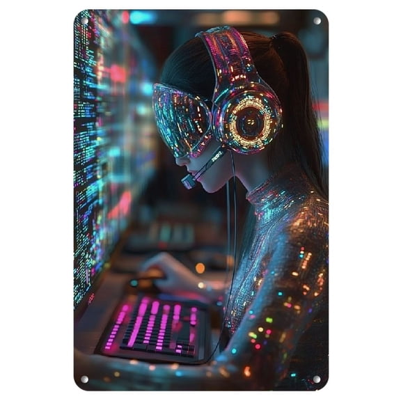Sci-Fi War Tinplate Wall Art - 8x12" Metal Sign for Bars, Clubs, Cafes, Homes & Offices, for Winter