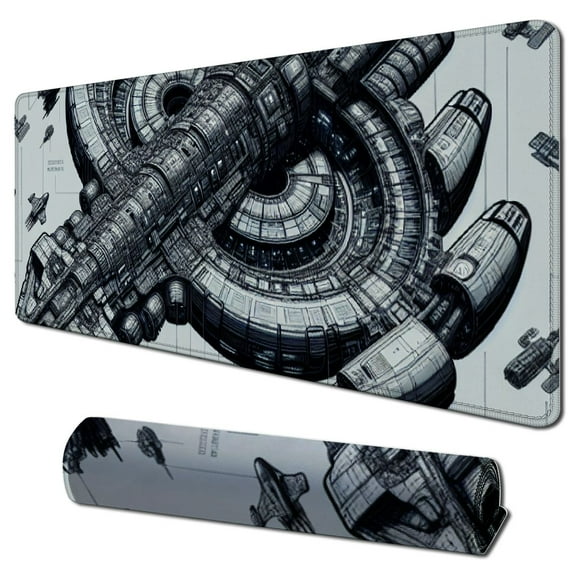 Sci-fi Control Console Display Desk Mat, Large Mouse pad for Desk, Mouse pad, Laptop Pad Mat, Game Mat, Computer Accessories, Room Decor, SciFi Gift KMH