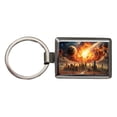 thumbnail image 1 of Sci-fi Doomsday End of the World Explosion Metal Rectangle Keychain, 1 of 7
