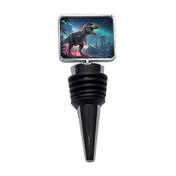 Sci-fi Futuristic T-Rex Dinosaur Wine Bottle Stopper Cap Plug
