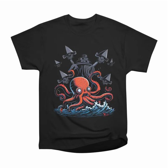 SciFi Octopus T-Shirt Tee Gift For Him Merch For Her Apparel For Friend