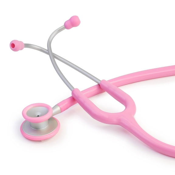 Scian 30G-PK Stethoscope - High-Fidelity Acoustics, Lightweight Aluminum, Satin Tube for Pediatrics & Nursing - Nurse Essentials in Pink