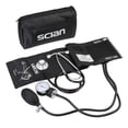 thumbnail image 1 of Scian Aneroid Sphygmomanometer and Dual Head Stethoscope Set with Blood Pressure Cuff 8.7”-16.5” in Carrying Bag for Doctos Nurses Senior Home Use (Black), 1 of 8