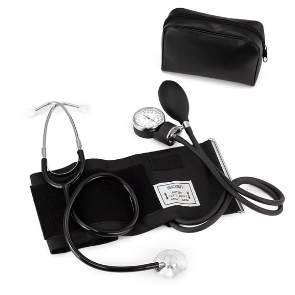 Scian Aneroid Sphygmomanometer Stethoscope Manual Blood Pressure Monitor BP Kit