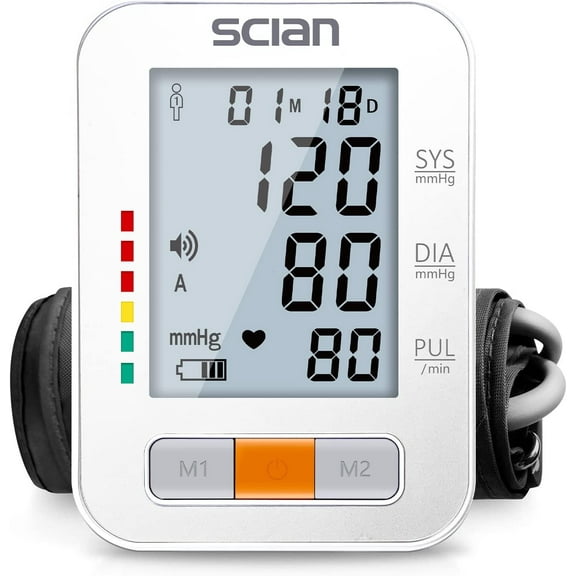 Scian LCD Blood Pressure Monitor Upper Arm Automatic Machine BP Cuff Gauge Pulse