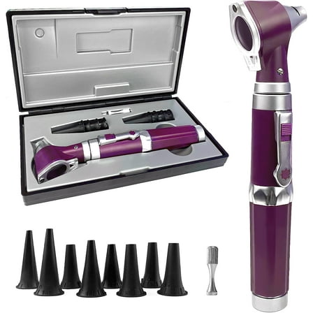 Scian Otoscope Ear Scope with Light Ear Infection Detector and Pocket Ear Checker Kit with 3X Magnify Lens Suitable for KidsAdults Doctors Pets Purple