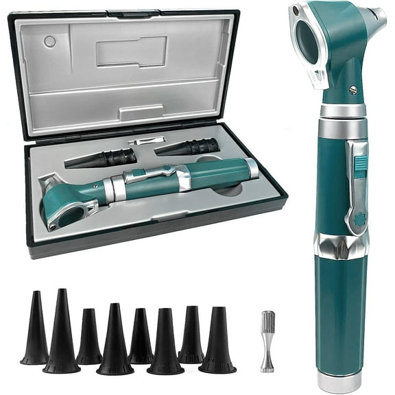 Scian Otoscope Ear Scope with Light Ear Infection Detector and Pocket Ear Checker Kit with 3X Magnify Lens Suitable for KidsAdults Doctors Pets Green