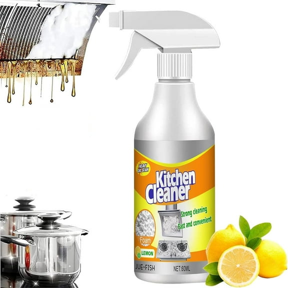 Sciasi Kitchen Foam Cleaner, 60mL Kitchen Cleaner Spray, Heavy-Duty Kitchen Foam Cleaner, Multi-Purpose Foam Cleaner, All-Purpose Kitchen Pots and Pan Cleaner, for Home Restaurant Use