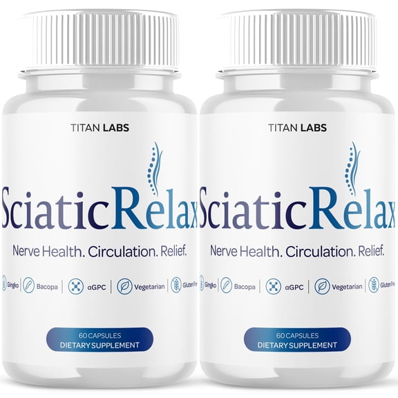 SciaticRelax Advanced Nerve Support Supplement Pills All Natural Ingredients Sciatic Relax 120 Capsules