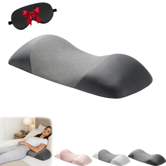 Sciatica Pillow, Ergonomic Memory Foam Lumbar Support Pillow for Bed, Lower Back Support for Side, Back & Stomach Sleepers