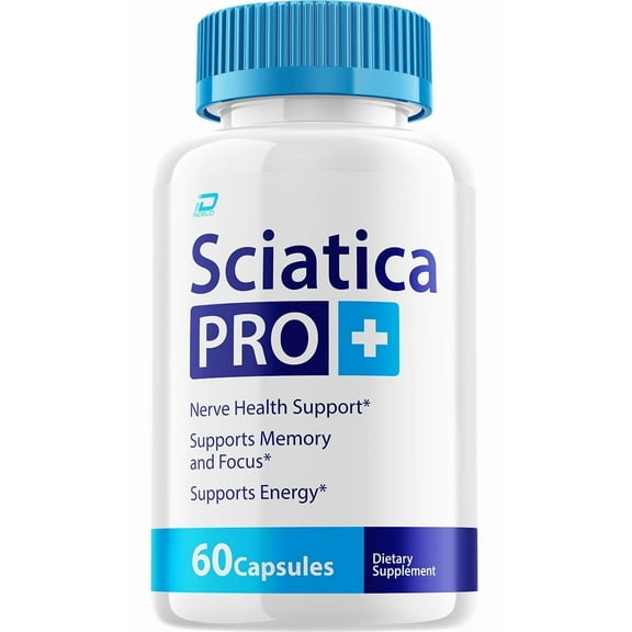 Sciatica Pro Plus Supplement Capsules  Sciatica Pro+ All Natural Memory Focus Pills, 1 Pack, 60 Capsules