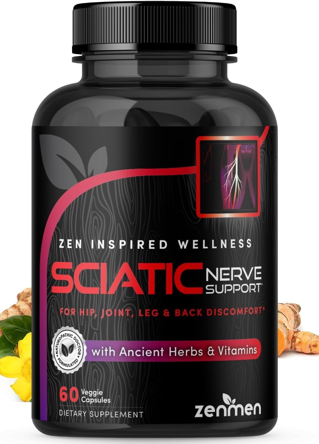 1 Vitamin At Walmart For Sciatic Nerve Pain ZenMen Sciatic Nerve Relief - B Vitamins, Magnesium, Unisex, Gluten