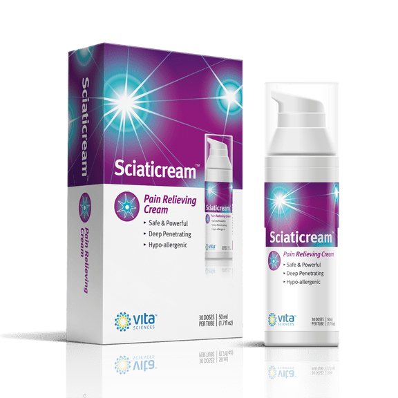 Vita Sciences SciatiCream  Sciatic Nerve Support Cream with B12, Arnica, MSM and Aloe Vera  1.7 oz