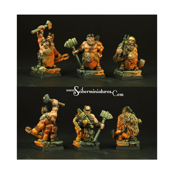 Scibor Monstrous Miniatures Dwarf Blacksmiths Set 2 New